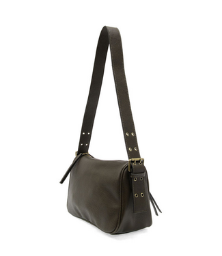 Morgan Buckle Shoulder Bag - Dark Moss