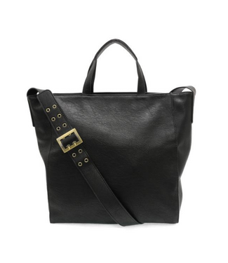 Alma Buckle Tote - Black