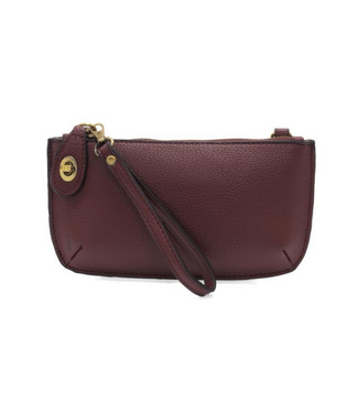 Mini Crossbody Wristlet Clutch - Deep Crimson
