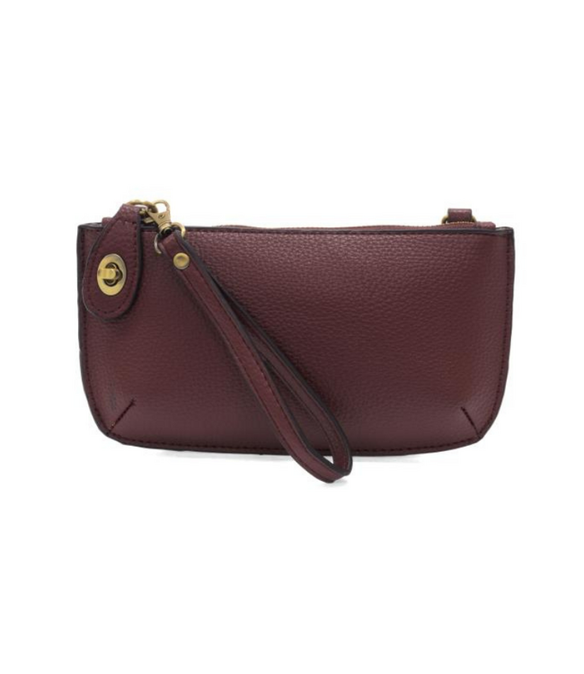 Mini Crossbody Wristlet Clutch - Deep Crimson