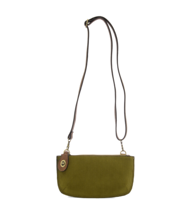 Courduroy Mini Handbag Wristlet - Olive