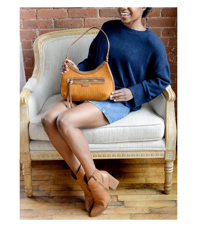 Courduroy Hallie Hobo Bag - Dijon