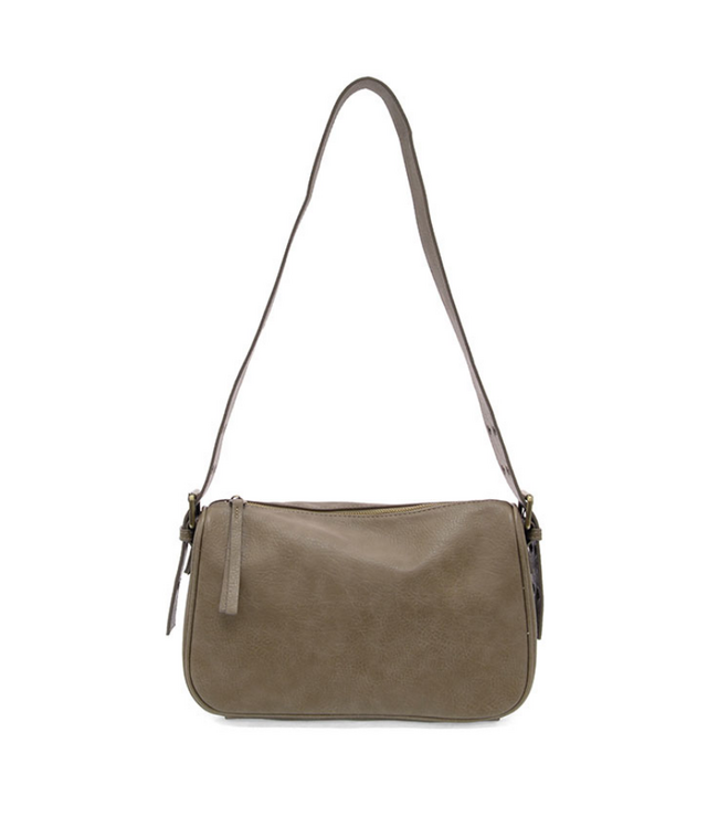 Morgan Buckle Shoulder Bag - Taupe Grey
