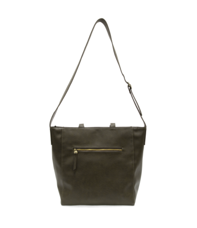 Alma Buckle Tote - Dark Moss