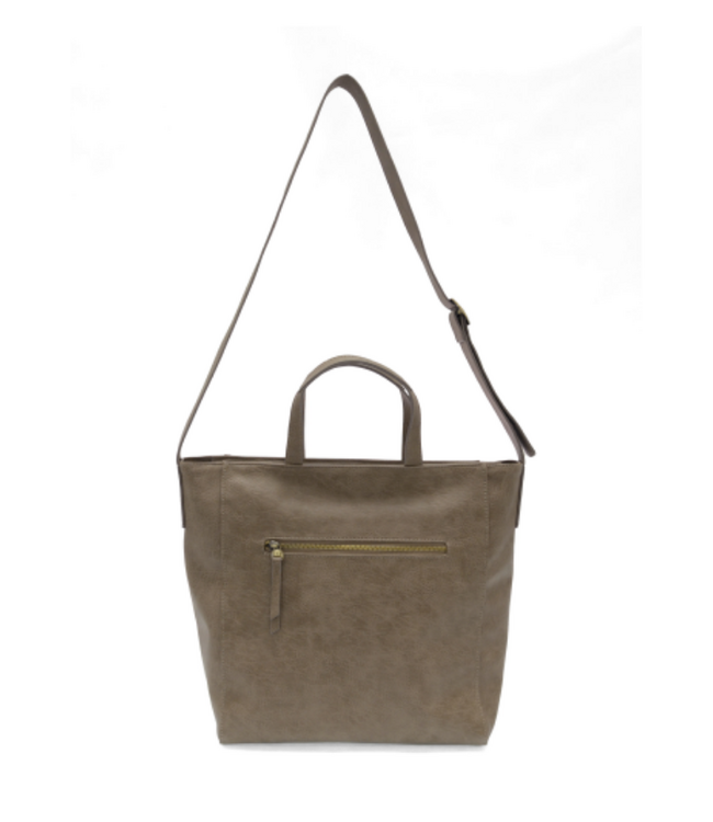 Alma Buckle Tote - Taupe Grey