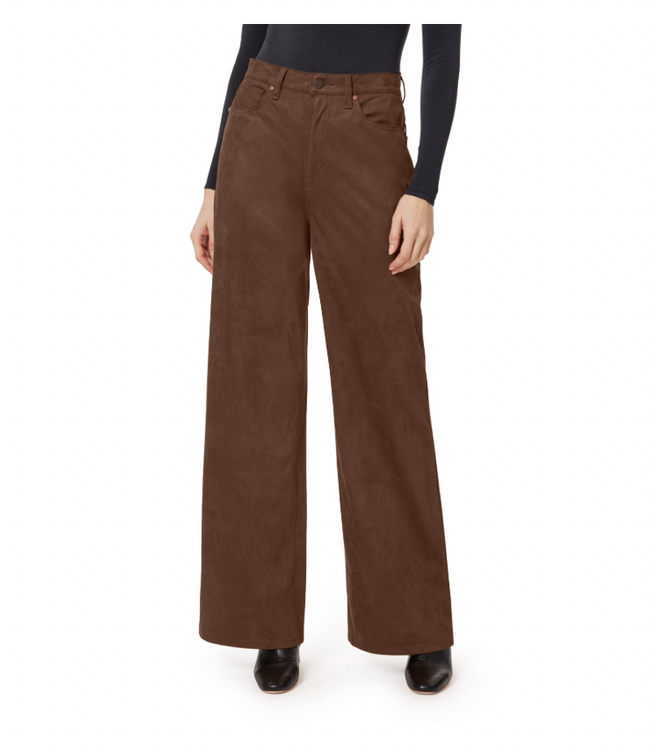 Suede Slouch Wide Leg Pants