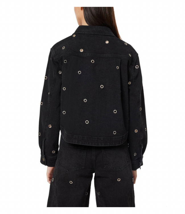 Embellished Crop Overshirt Jacket