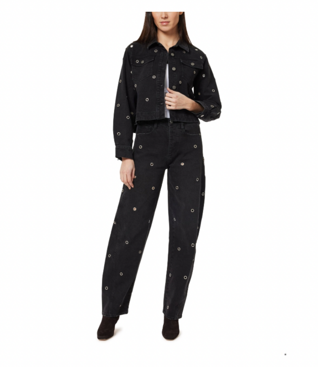 Embellished Crop Overshirt Jacket