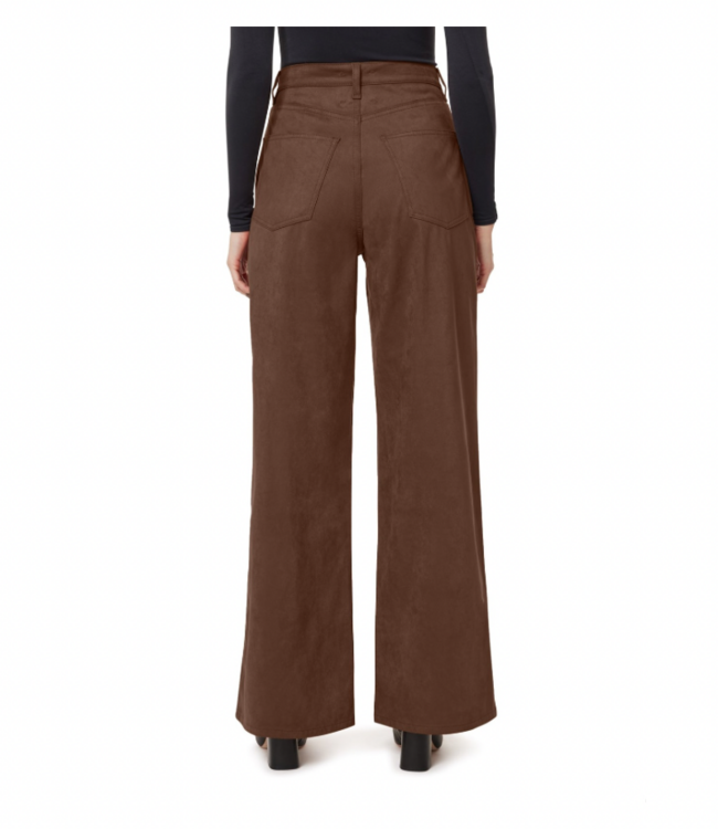 Suede Slouch Wide Leg Jeans