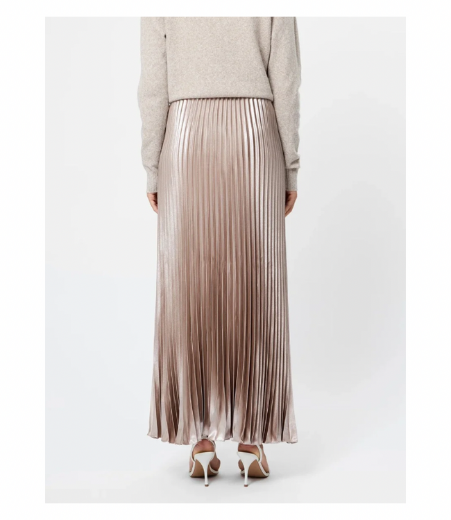 Marielle Metallic Satin Maxi Skirt