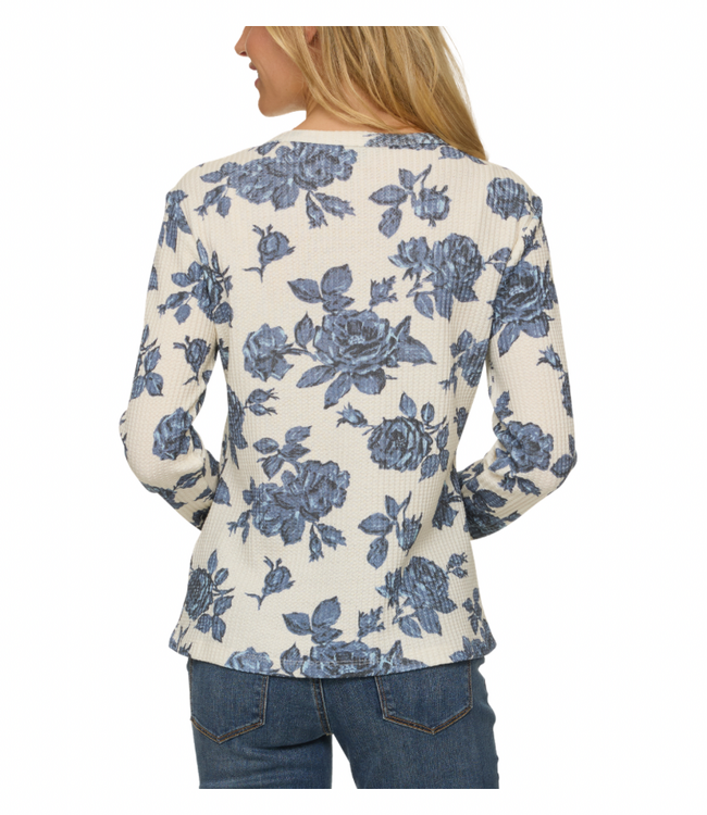 Fayston Printed Waffle Crew