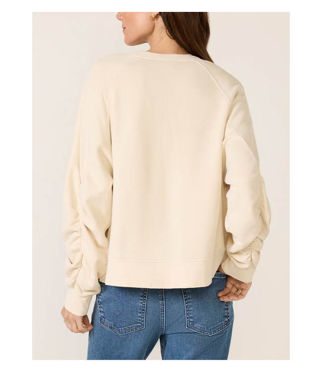 Shirred Sleeve Sweatshirt