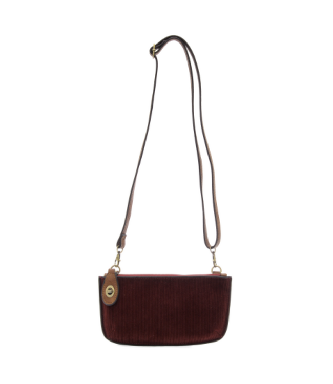 Courduroy Mini Handbag Wristlet - Wine