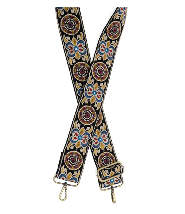 Multi Suzani Embroidered Guitar Strap