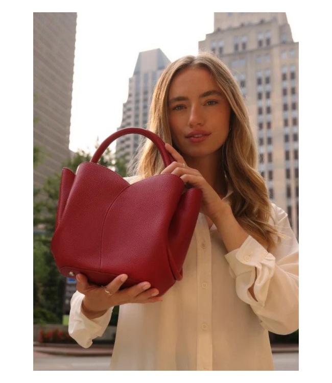 Tulip Recycled Vegan Top Handle - Red