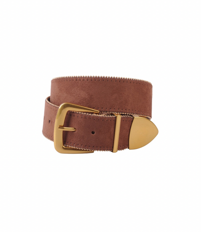 Most Wanted USA Zipper Lined Belt w/ Gold