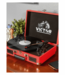 JupiterGear Victor Metro Dual Bluetooth Suitcase 3-Speed Turntable-Red
