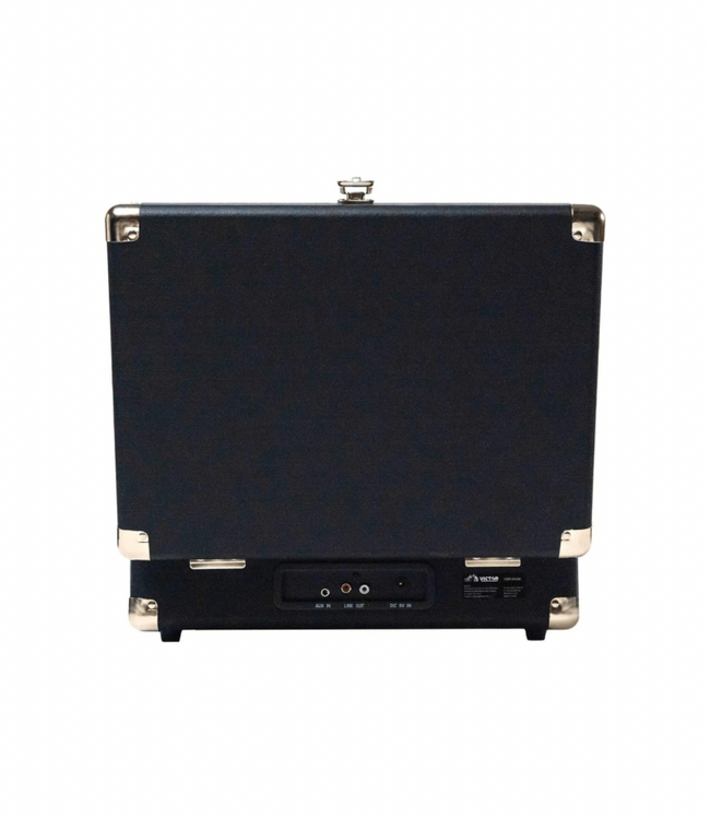 Victor Metro Dual Bluetooth Suitcase 3-Speed Turntable-Black