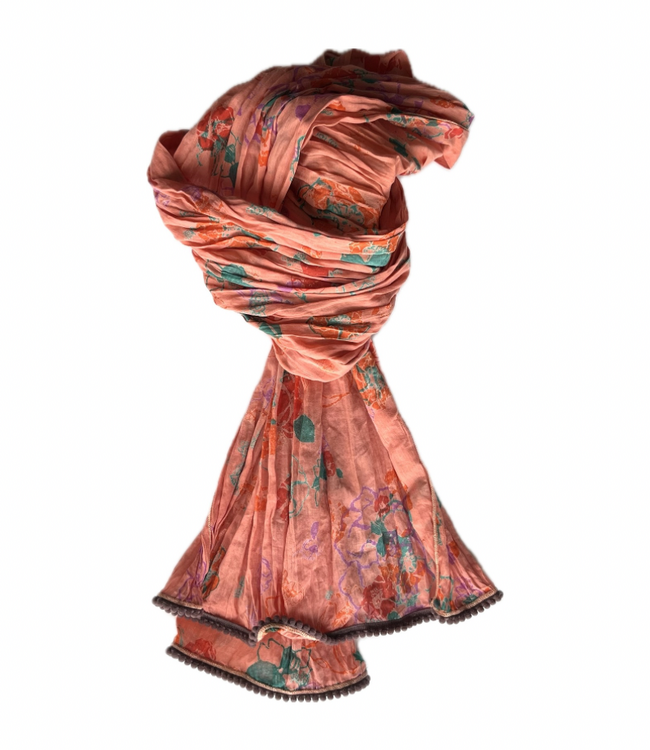 Crinkled Cotton Scarf - Papillon Pink