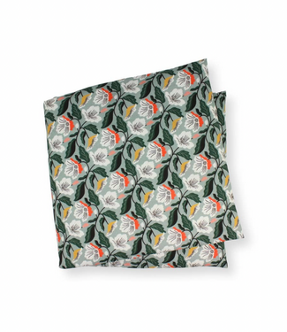 Large Lavender Wrap White Poppy on Sage