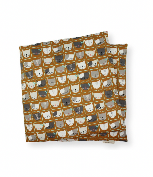 Large Lavender Wrap Cats on Caramel