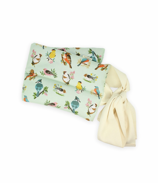 Lavender Back Wrap Birds on Mint