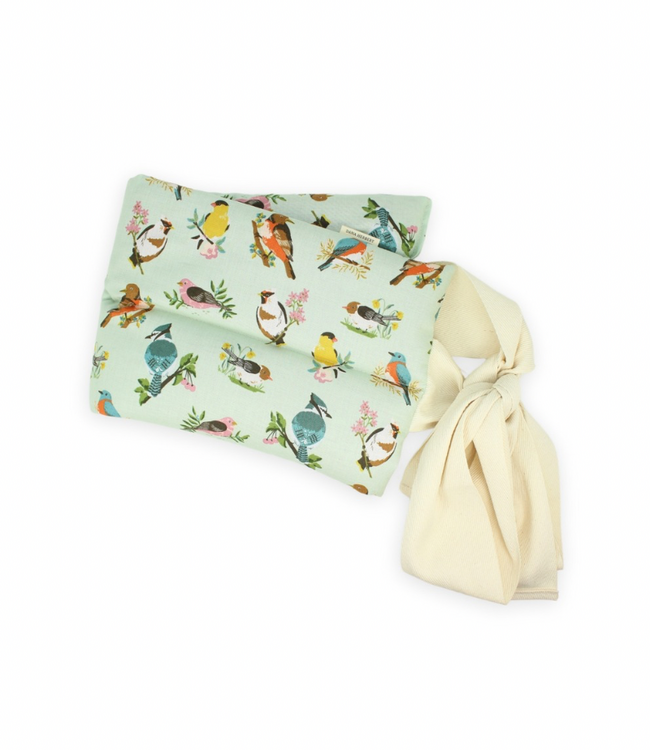 Lavender Back Wrap Birds on Mint