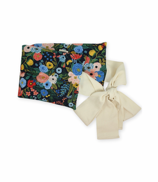 Lavender Back Wrap Navy and Peach Floral