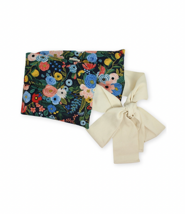 Lavender Back Wrap Navy and Peach Floral