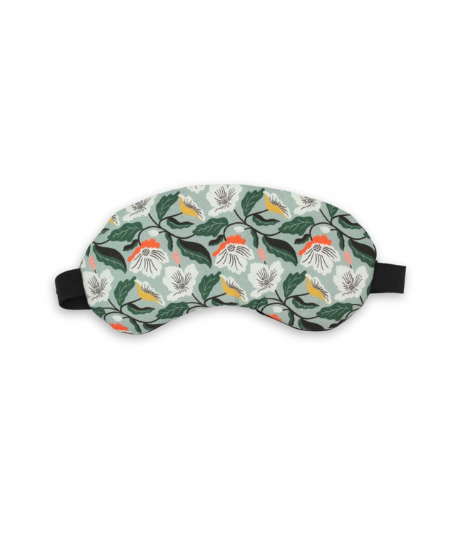 Eye Mask White Poppy on Sage