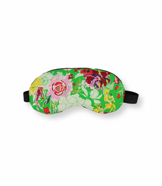 Eye Mask Pink Peony on Green