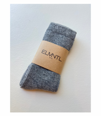 ELMNTL Cashmere Wool Socks-Grey Ash