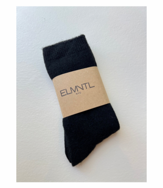 ELMNTL Cashmere Wool Socks-Jet Black