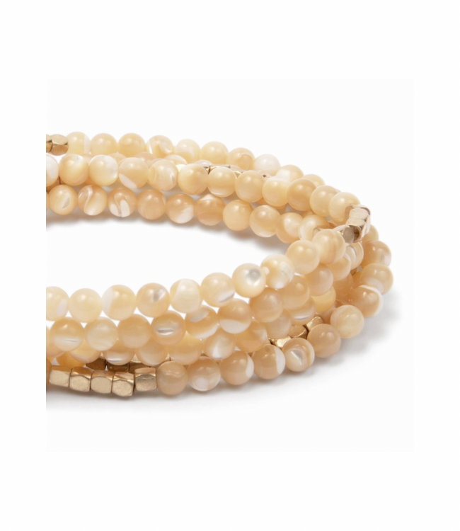 Stone Wrap Mother of Pearl/Gold - Stone of Prosperity