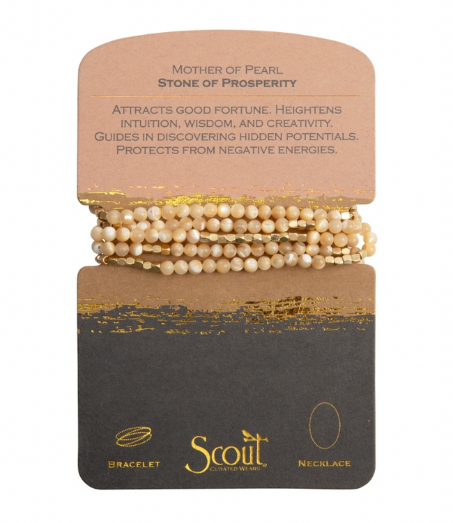 Stone Wrap Mother of Pearl/Gold - Stone of Prosperity