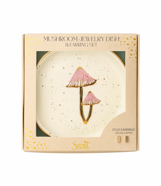 Jewelry Dish & Stud Earring Set