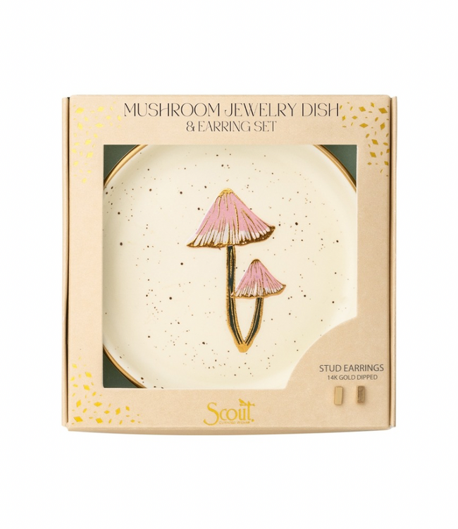 Jewelry Dish & Stud Earring Set