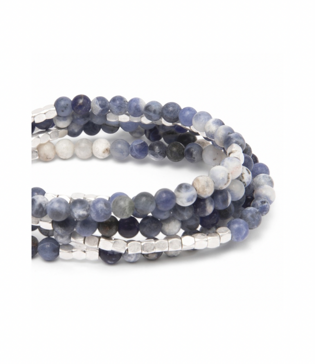 Stone Wrap Bracelet Sodalite/Silver