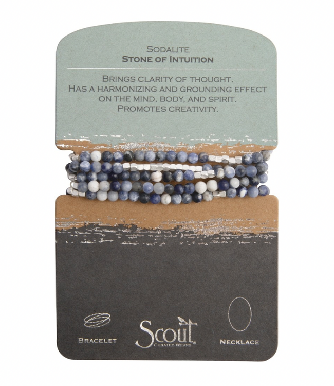 Stone Wrap Bracelet Sodalite/Silver