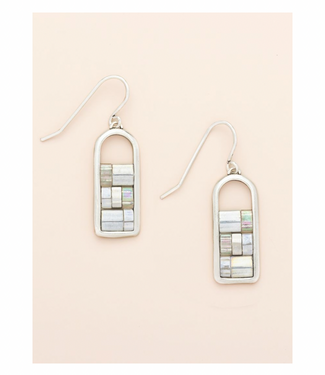 Good Karma Miyuki Earring-Frost Silver