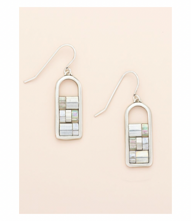 Good Karma Miyuki Earring-Frost Silver