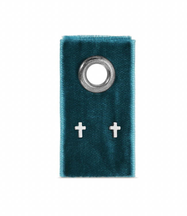 Small Cross Studs - Silver