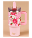 The Darling Effect 20 oz Lifestyle Flip Straw Tumbler-Rose Garden