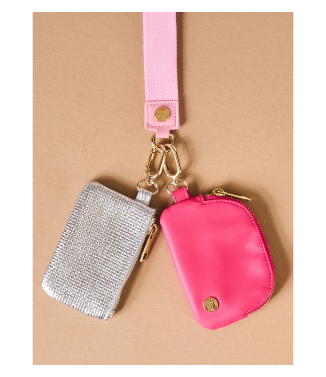 Dynamic Duo Pouch Luxe Wristlet-Kiss & Tell