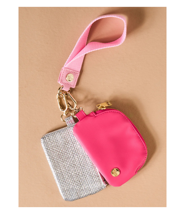 Dynamic Duo Pouch Luxe Wristlet-Kiss & Tell