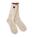 Bella Sleep + Spa Cozy Socks - Red Trim + Black Heart