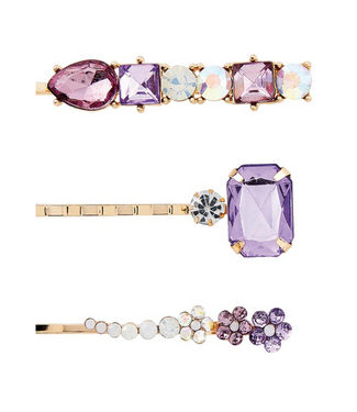 Bella Sleep + Spa Crystal Hair Pins - Lavender Jewels