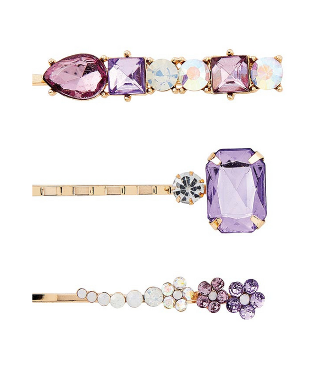 Crystal Hair Pins - Lavender Jewels