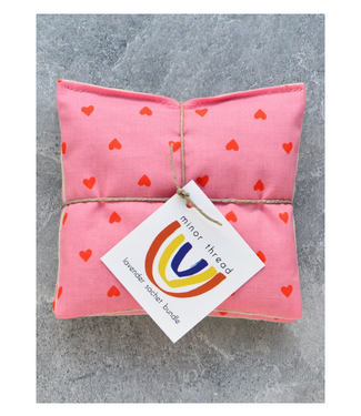 Red Hearts on Pink Lavender Sachet Bundle