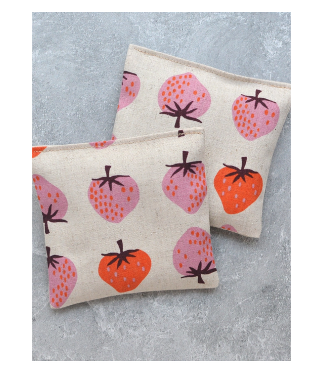 Ripe Strawberries Canvas Lavender Sachet Bundle